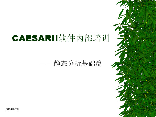 CAESARII软件内部培训—静态分析基础篇v2