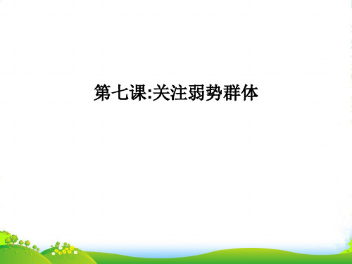 九年级政治 关注弱势群体课件 教科