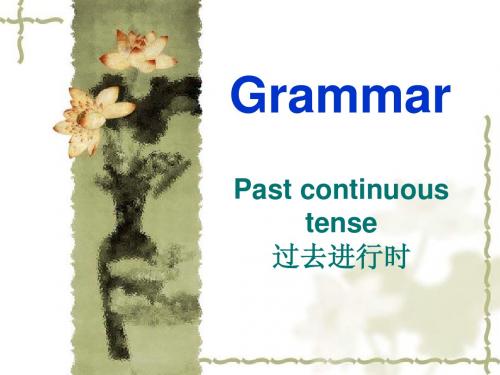 Past continuous tense