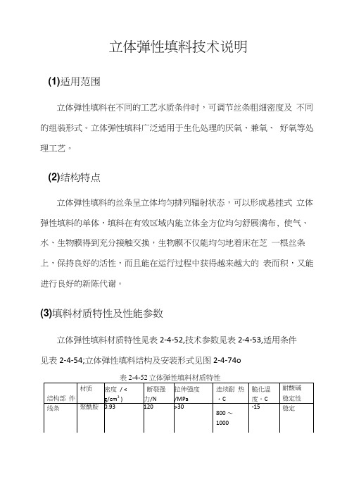 立体弹性填料技术说明