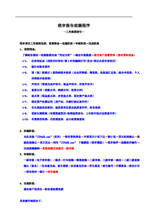 税审底稿指引—流程-