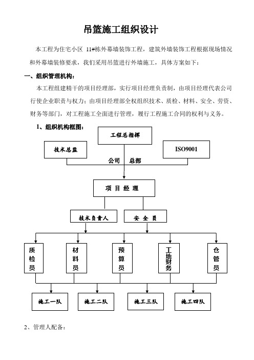 吊篮施工组织设计