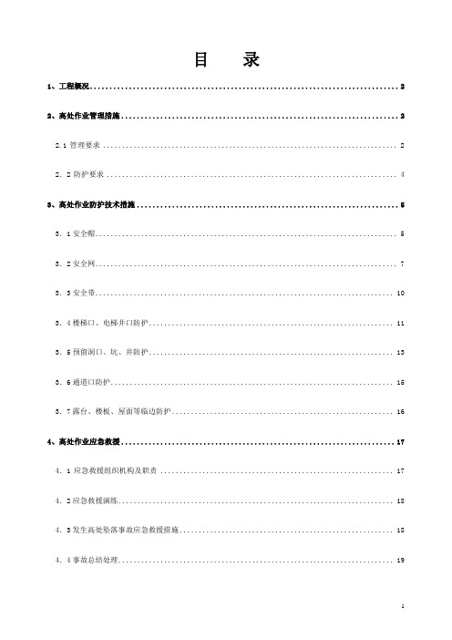 防高空坠落安全方案(正式)