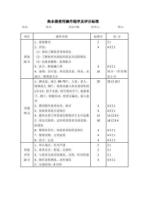 热水袋使用方法 文档