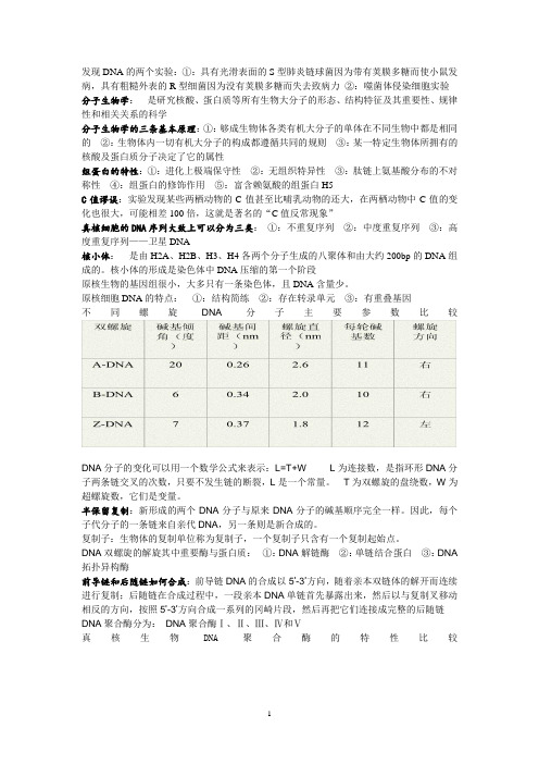 现代分子生物学总结