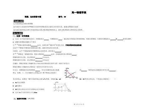 运动图像专题 学案