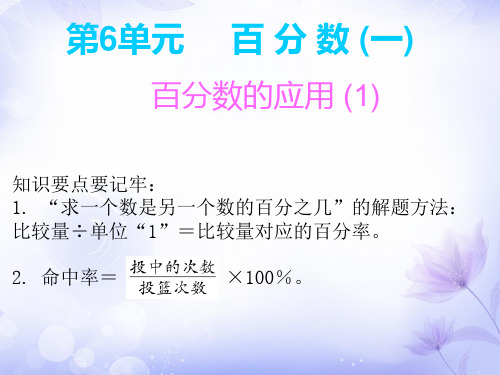 人教新课标六年级上册数学第4单元 百分数的应用(含答案) (共25张PPT)