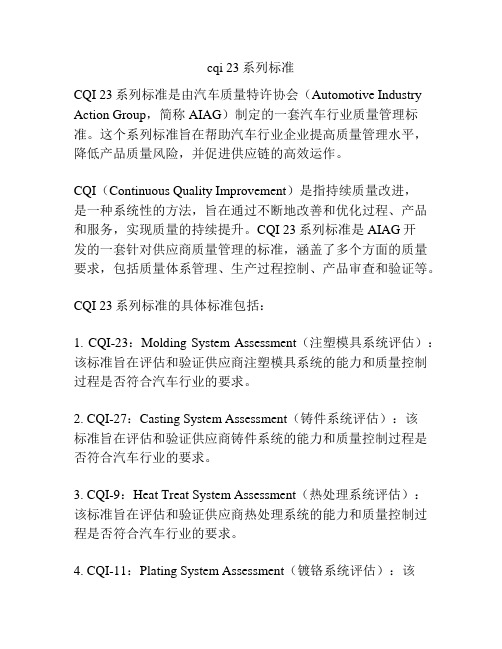 cqi 23系列标准