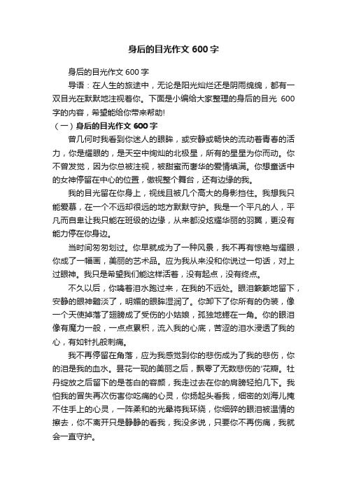 身后的目光作文600字