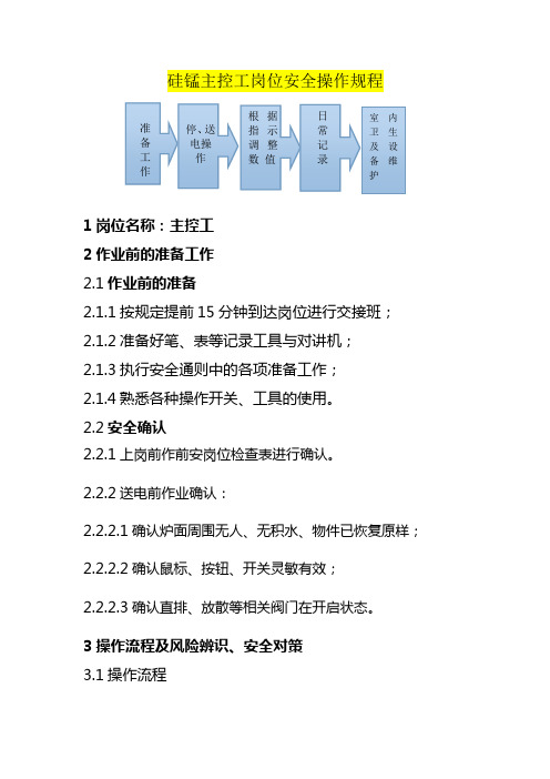 15版硅锰主控工操作规程 (1)