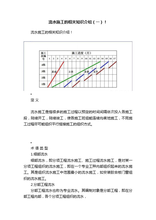 流水施工的相关知识介绍（一）！