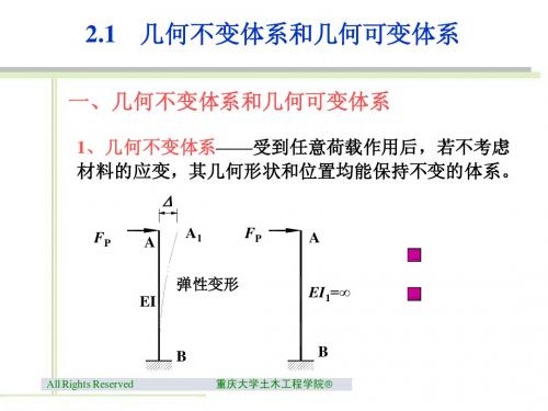 2.1 几何不变体系和几何可变体系