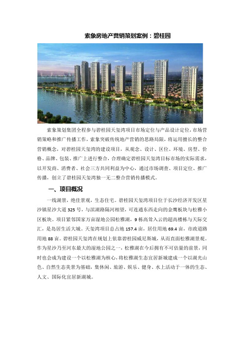 索象房地产营销策划案例：碧桂园