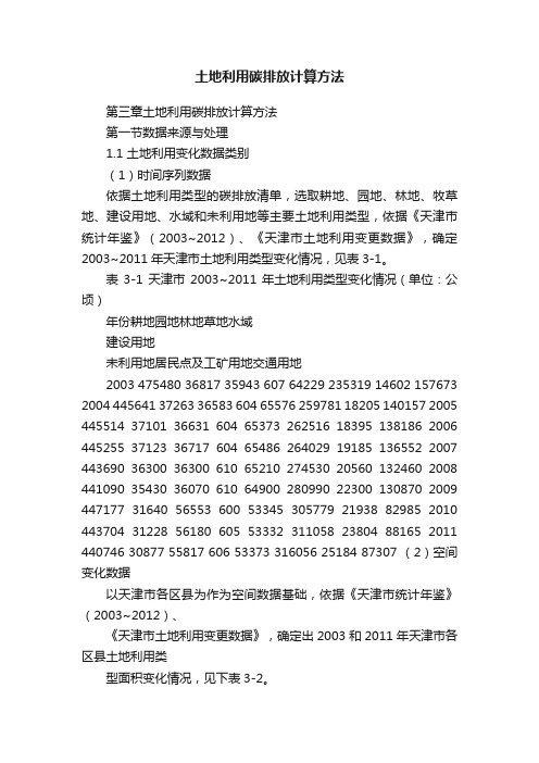 土地利用碳排放计算方法