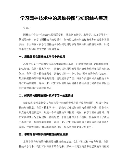 学习园林技术中的思维导图与知识结构整理