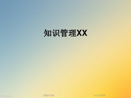 知识管理XX