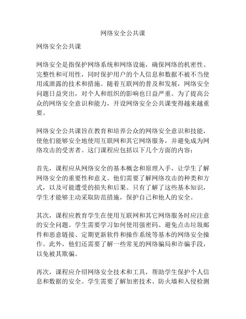 网络安全公共课