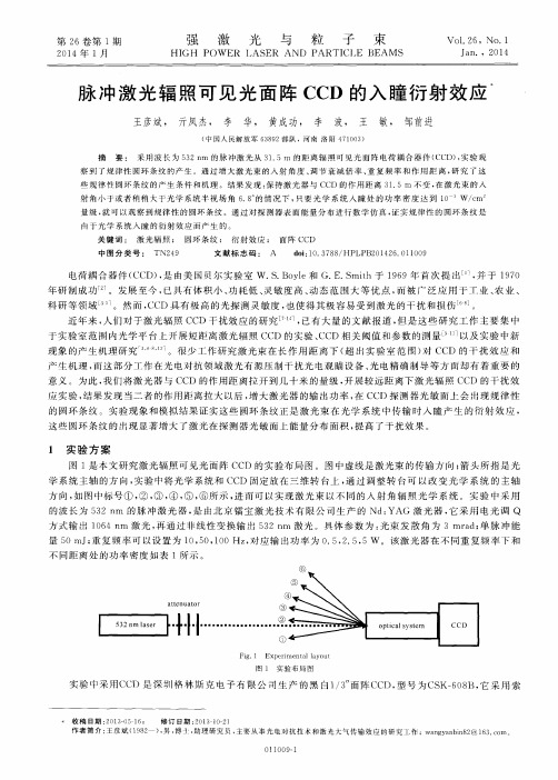 脉冲激光辐照可见光面阵CCD的入瞳衍射效应