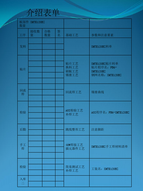 生产流转单和工艺流程卡配合使用介绍