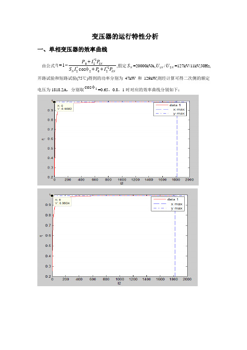 变压器的运行特性(外特性)基于matlab仿真