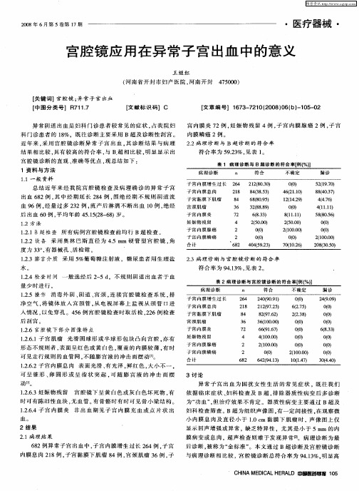 宫腔镜应用在异常子宫出血中的意义