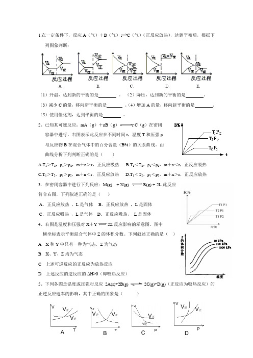 化学平衡移动图像精练