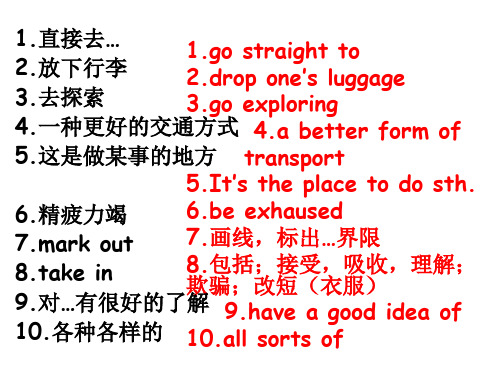 人教版英语选修8unit1using language知识点