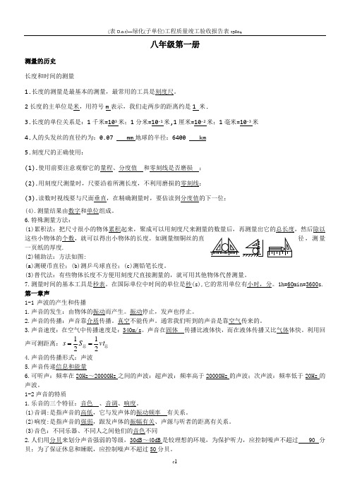 上海初中物理知识点总结