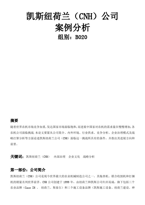 B020凯斯纽荷兰CNH公司