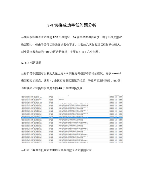 5-4切换成功率低问题分析