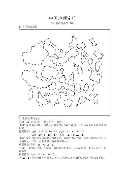 中国省区定位