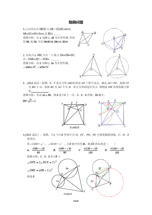 隐圆问题大全[精选.]