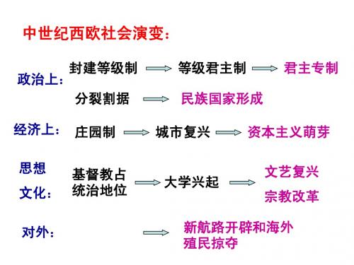 第一单元  15—16世纪西欧社会的演变