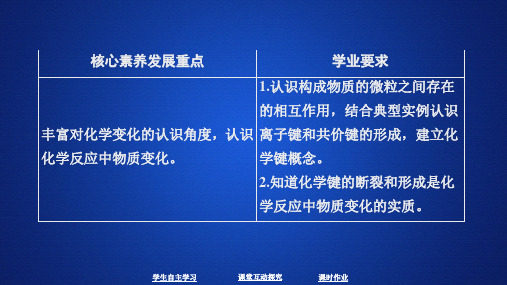 【新教材】新鲁科版新教材必修2第2章第1节化学键与物质构成课件