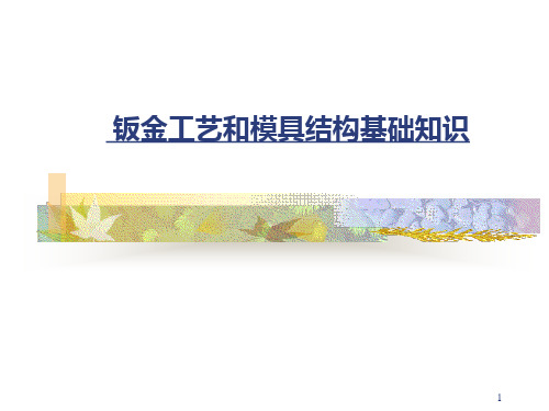 板金工艺与模具结构基础知识PPT课件