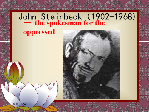 约翰斯坦贝克介绍JohnSteinbeck ppt课件