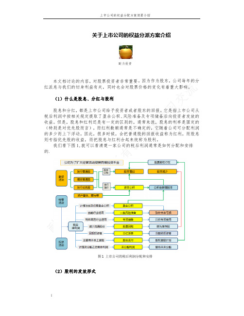 关于上市公司的权益分派方案介绍