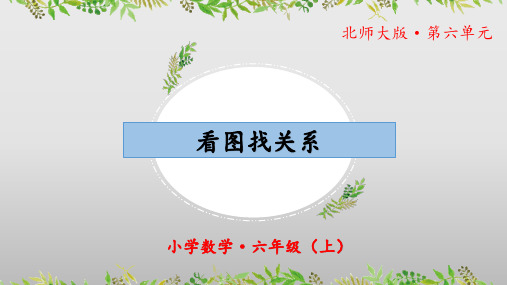 数学好玩《看图找关系》(教学课件)六年级 数学上册 北师大版