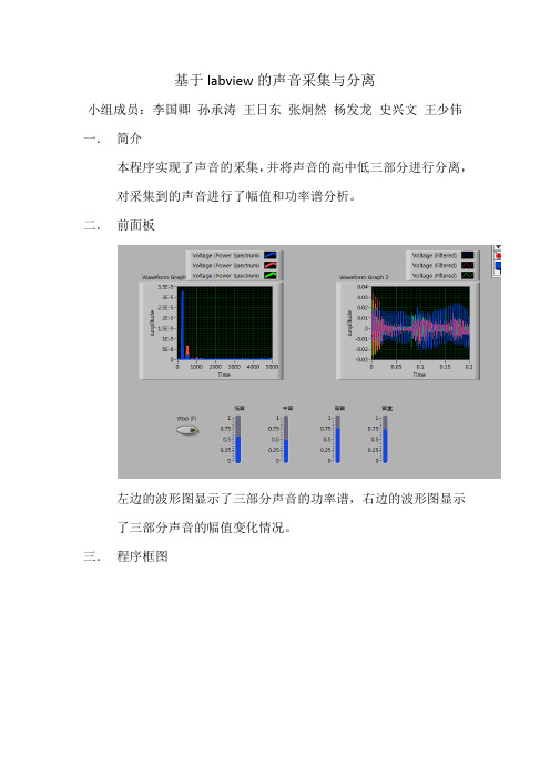 基于labview的声音采集与分离