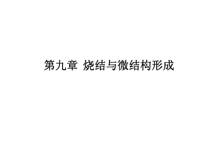 第九章 烧结.