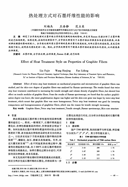热处理方式对石墨纤维性能的影响