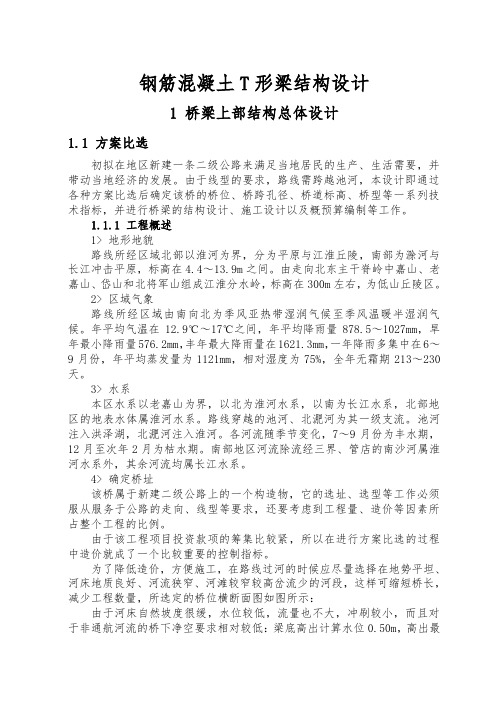 钢筋混凝土T形梁结构设计