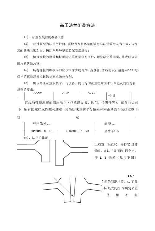 高压法兰组装方法