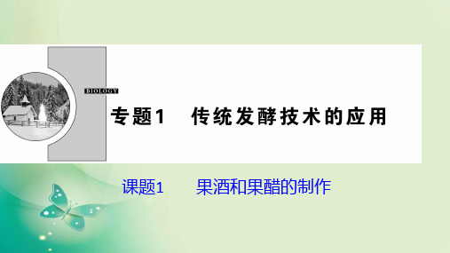 人教版选修一 专题1 课题1 果酒和果醋的制作 课件(49张)