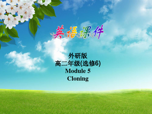 外研版高中英语选修6 Module5 Reading and vocabulary