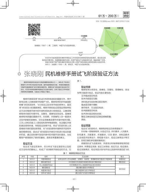 民机维修手册试飞阶段验证方法