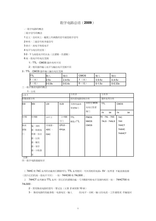 数字电路总结