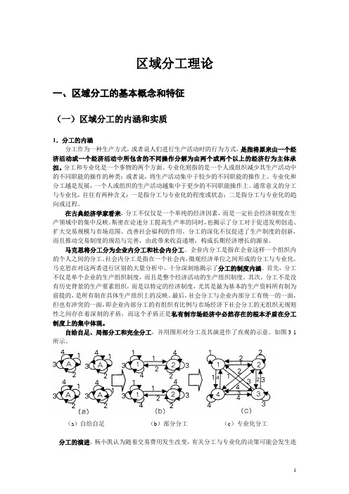 区域分工理论