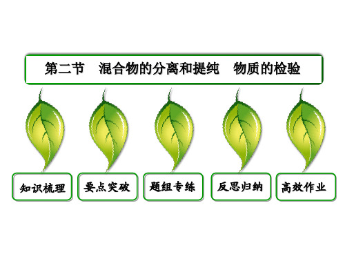 10-2混合物的分离和提纯 物质的检验