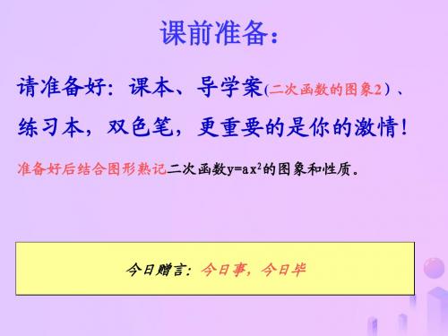 二次函数的图象与性质(2)课件(新版)华东师大版